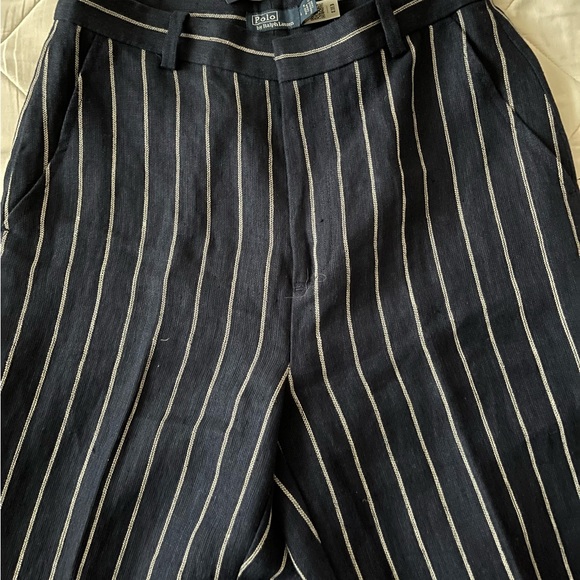 Polo by Ralph Lauren Striped Linen Wide - Leg Pant Sz. 4 - Picture 4 of 8